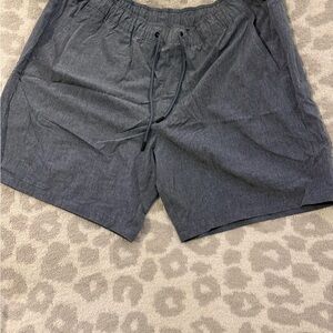 Men's Eddie Bauer Elastic-Waist Gray/Blue Shorts